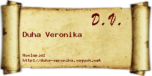 Duha Veronika névjegykártya